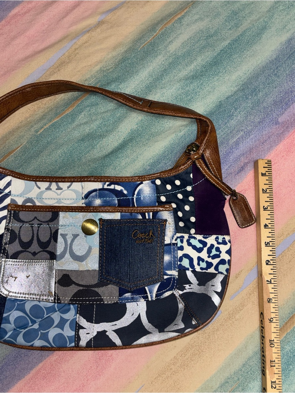 Coach Vintage  Patchwork Denim Ergo Hobo Bag Y2K - Picture 9 of 9